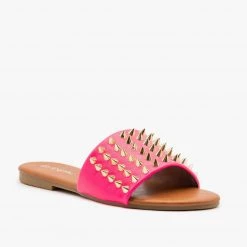 Anna Shoes Edgy Studded Slides