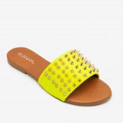 Anna Shoes Edgy Studded Slides