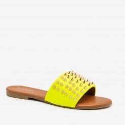 Anna Shoes Edgy Studded Slides