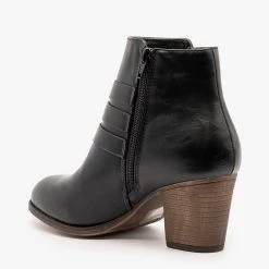 Mata Newest Arrivals Edgy Triple Strap Ankle Booties
