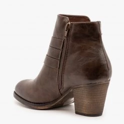 Mata Newest Arrivals Edgy Triple Strap Ankle Booties