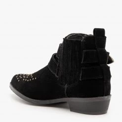 ML Shoes Edgy Western Buckled Booties Newest Arrivals 10 ML Shoes Edgy Western Buckled Booties Newest Arrivals