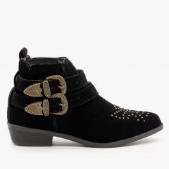 ML Shoes Edgy Western Buckled Booties Newest Arrivals 9 ML Shoes Edgy Western Buckled Booties Newest Arrivals