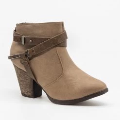 Dollhouse Shoes Edgy Wraparound Belt Booties