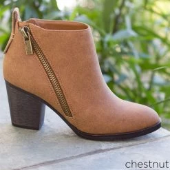 Bamboo Shoes Newest Arrivals Edgy Zipper Accented Booties
