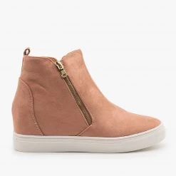 Forever Zippered Fashion Wedge Sneakers 8 Forever Zippered Fashion Wedge Sneakers