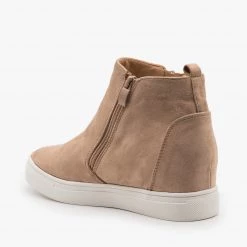 Forever Zippered Fashion Wedge Sneakers