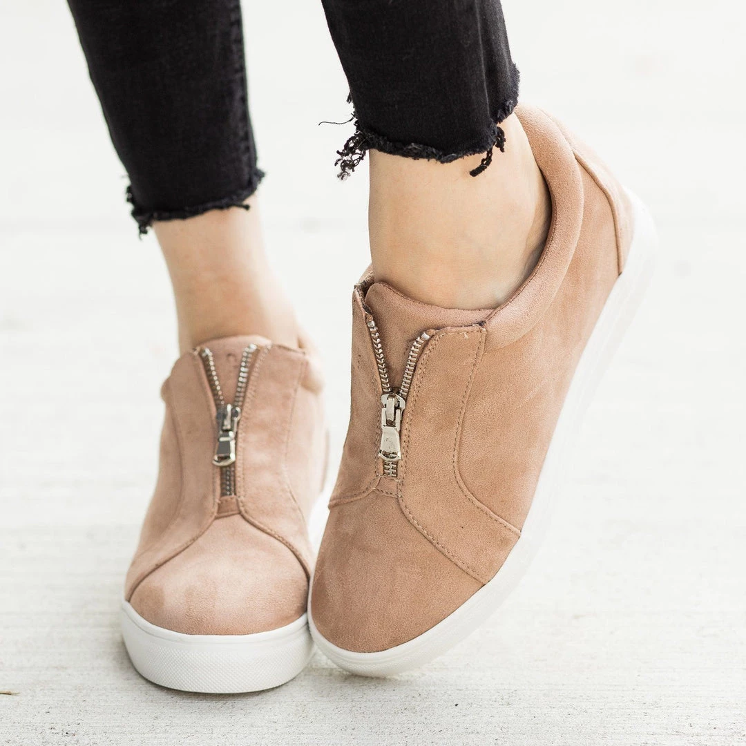 Forever Front Zippered Sneaker Wedges FINAL SALE Newest Arrivals 6 Forever Front Zippered Sneaker Wedges FINAL SALE Newest Arrivals