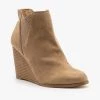 Mata Newest Arrivals Elastic Accent Wedge Booties