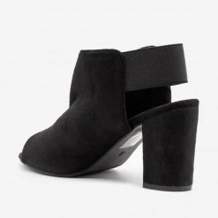Qupid Shoes Elastic Band Heel Booties 14 Qupid Shoes Elastic Band Heel Booties