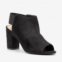 Qupid Shoes Elastic Band Heel Booties 13 Qupid Shoes Elastic Band Heel Booties