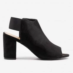 Qupid Shoes Elastic Band Heel Booties 12 Qupid Shoes Elastic Band Heel Booties