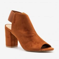 Qupid Shoes Elastic Band Heel Booties 10 Qupid Shoes Elastic Band Heel Booties