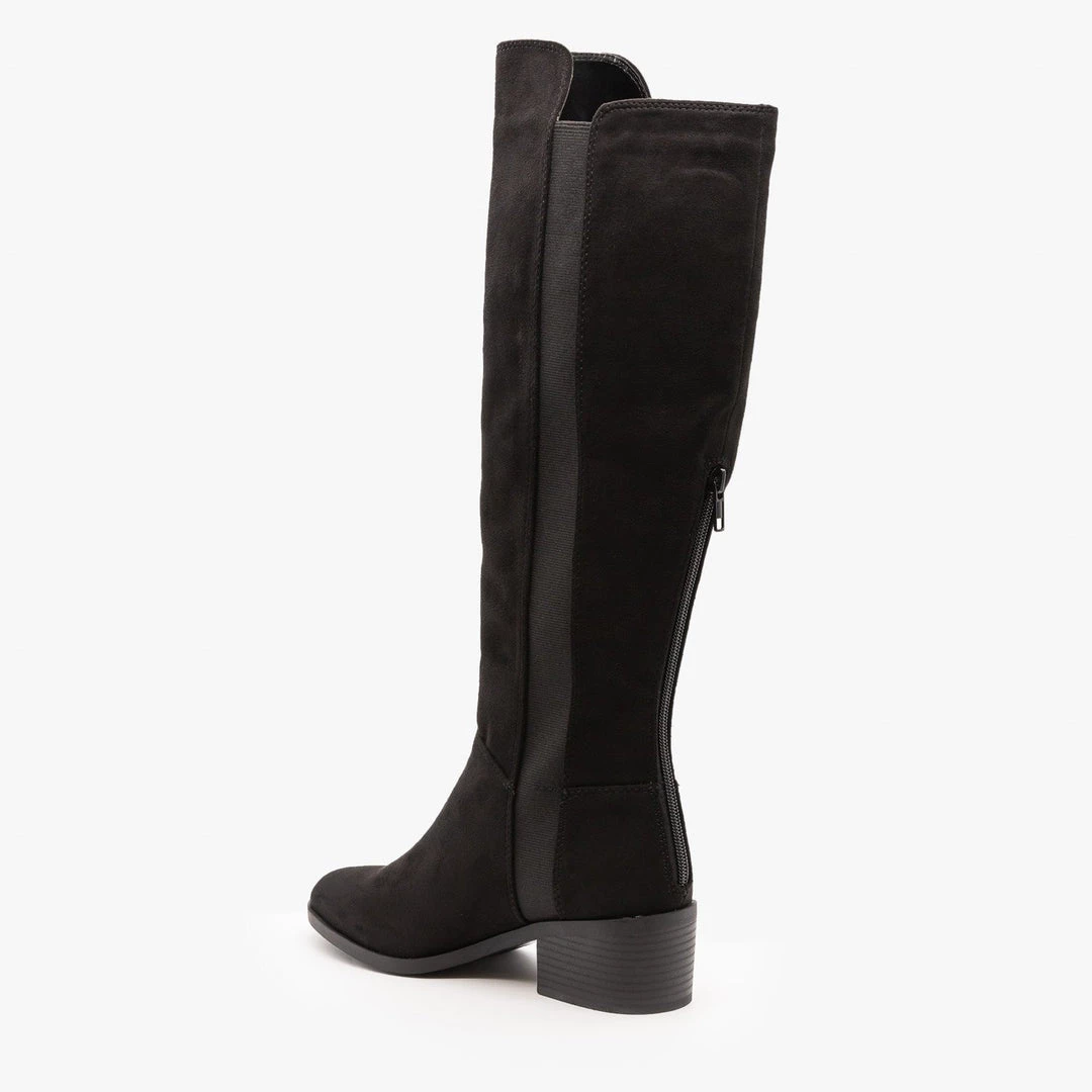 Soda Shoes Elastic Panel Riding Boots 4 Soda Shoes Elastic Panel Riding Boots