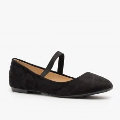Bella Marie Elastic Strap Ballet Flats
