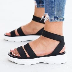 Bamboo Shoes Elastic Strap Sneaker-Style Sandals