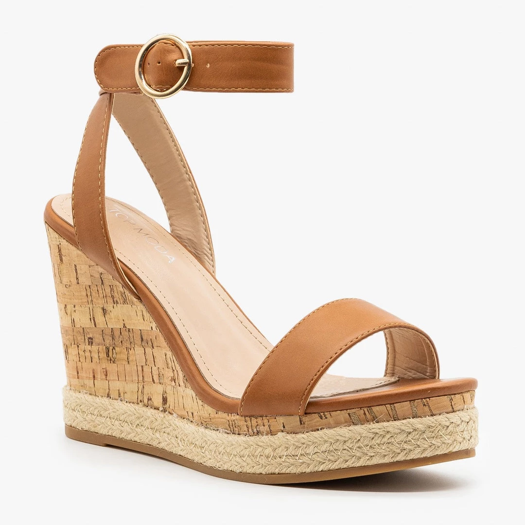 Top Moda Elegant Espadrille Cork Wedges Newest Arrivals 2 Top Moda Elegant Espadrille Cork Wedges Newest Arrivals