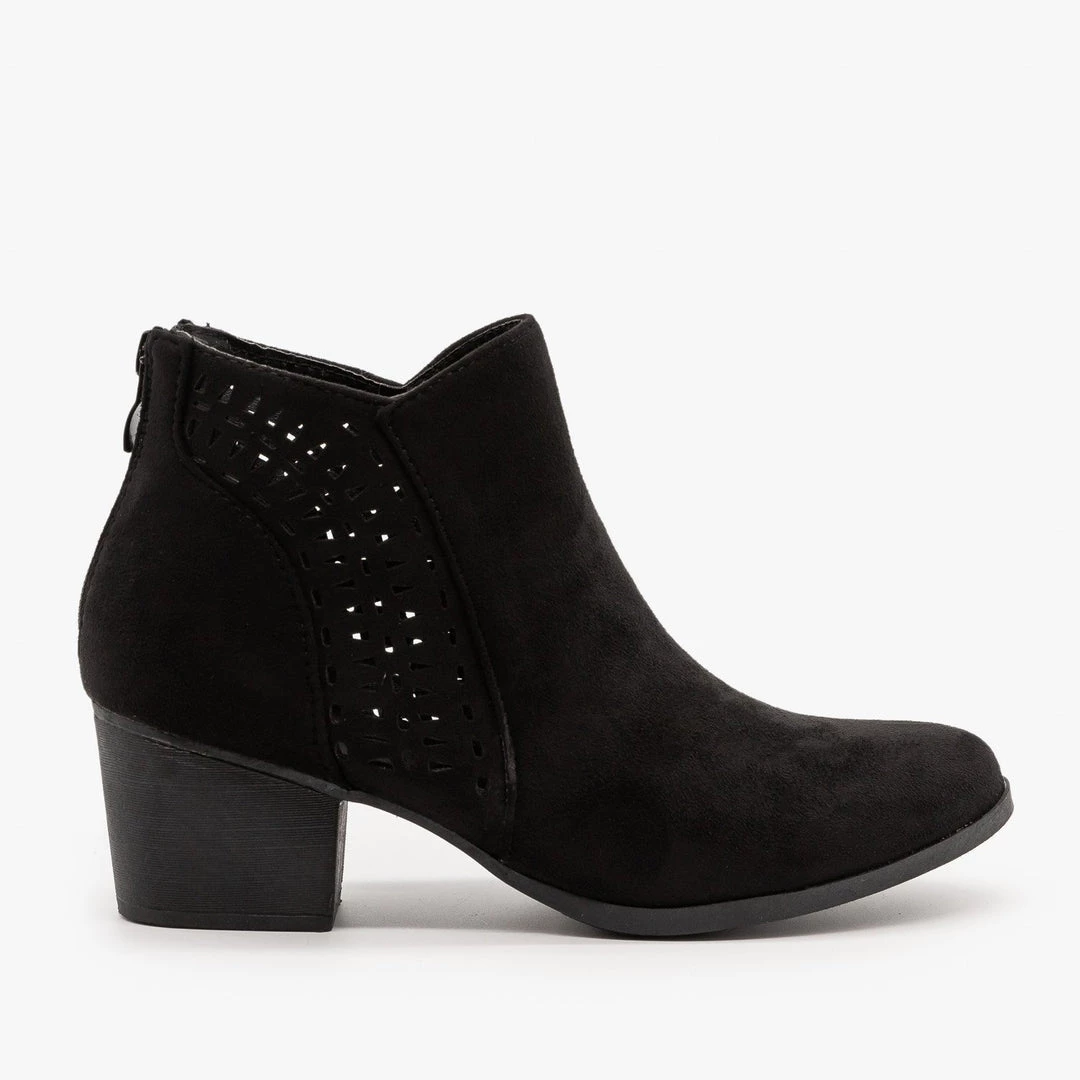 Top Moda Elegant Laser Cut Booties FINAL SALE 5 Top Moda Elegant Laser Cut Booties FINAL SALE