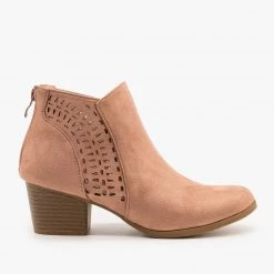 Top Moda Elegant Laser Cut Booties FINAL SALE