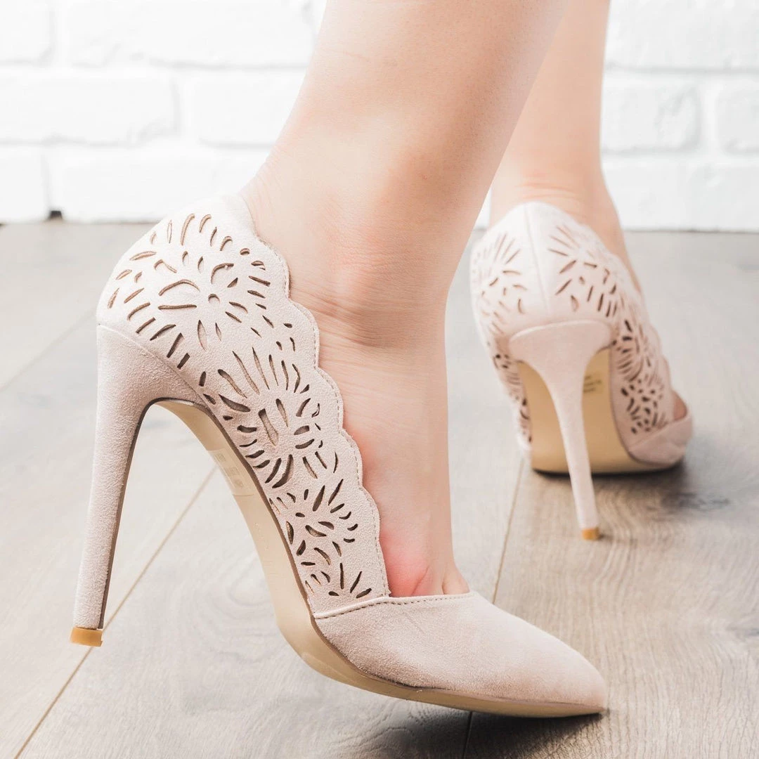 Kayleen Shoes Newest Arrivals Elegant Scalloped High Heels 2 Kayleen Shoes Newest Arrivals Elegant Scalloped High Heels