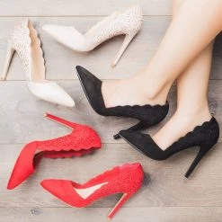 Kayleen Shoes Newest Arrivals Elegant Scalloped High Heels 10 Kayleen Shoes Newest Arrivals Elegant Scalloped High Heels