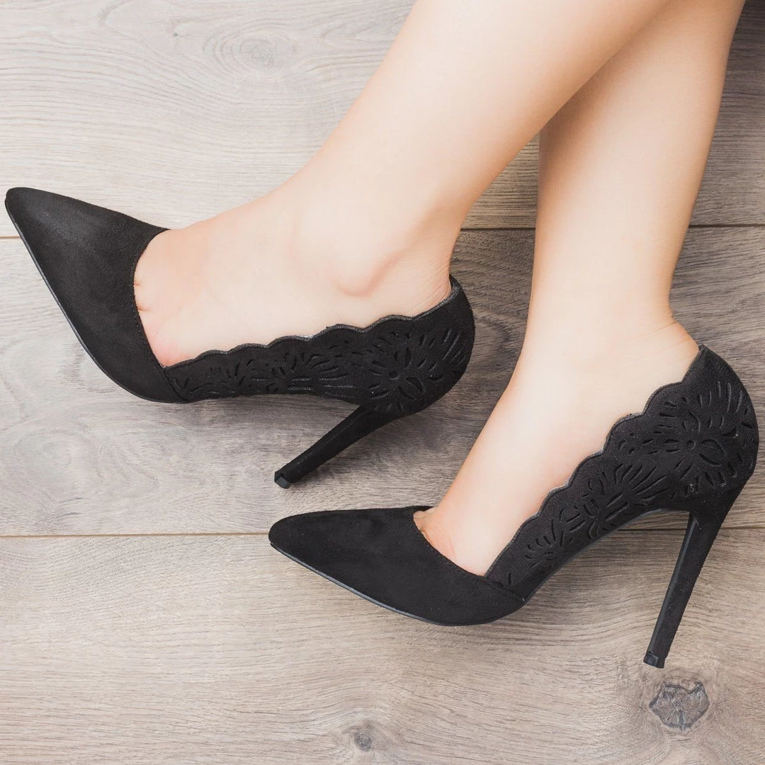 Kayleen Shoes Newest Arrivals Elegant Scalloped High Heels 4 Kayleen Shoes Newest Arrivals Elegant Scalloped High Heels