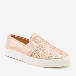 Soda Shoes Embellished Slip-On Fashion Sneakers