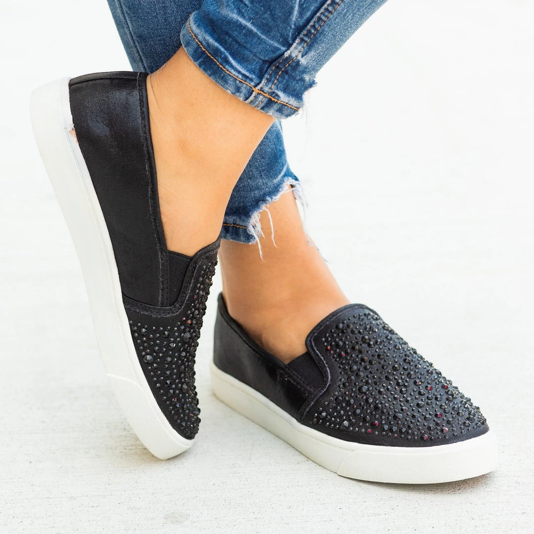 Soda Shoes Embellished Slip-On Fashion Sneakers 3 Soda Shoes Embellished Slip-On Fashion Sneakers
