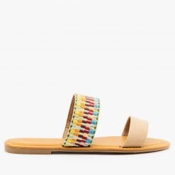 Bamboo Shoes Embroidered Slip On Sandals Newest Arrivals