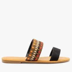 Bamboo Shoes Embroidered Slip On Sandals Newest Arrivals