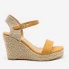 Soda Shoes Espadrille Knit Slingback Wedges