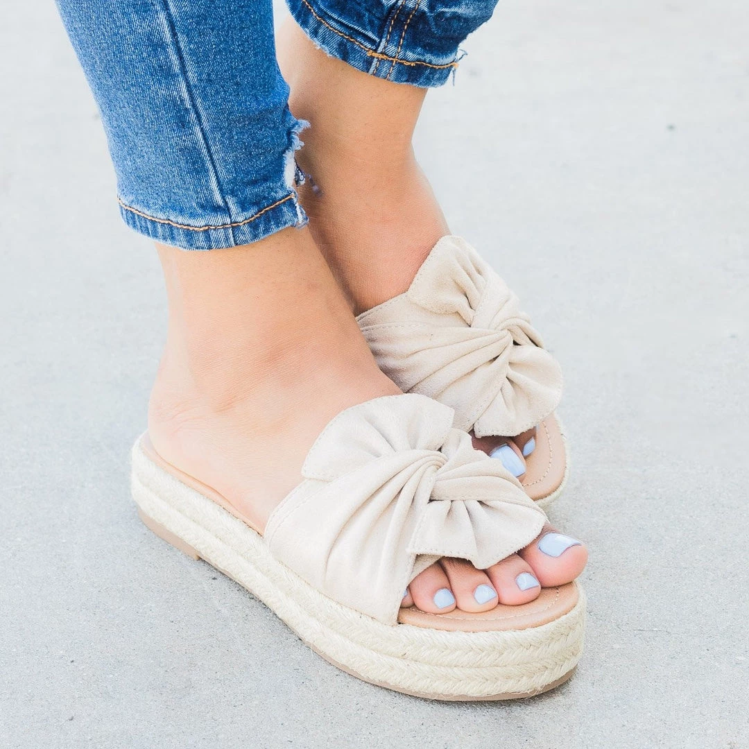 Bonnibel Espadrille Knotted Summer Slides 38 Bonnibel Espadrille Knotted Summer Slides