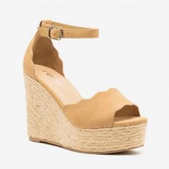 Soda Shoes Newest Arrivals Espadrille Scalloped Sandal Wedges 10 Soda Shoes Newest Arrivals Espadrille Scalloped Sandal Wedges