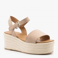 Qupid Shoes Newest Arrivals Espadrille Slingback Platform Sandals