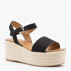 Qupid Shoes Newest Arrivals Espadrille Slingback Platform Sandals