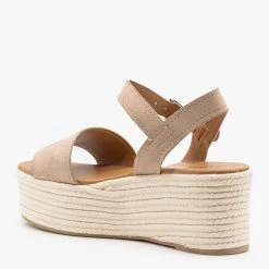 Qupid Shoes Newest Arrivals Espadrille Slingback Platform Sandals
