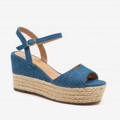 Bamboo Shoes Espadrille Slingback Wedges