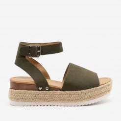 Forever Newest Arrivals Espadrille Stacked Wedge Sandals
