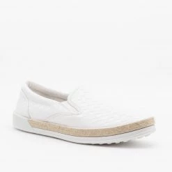 Qupid Shoes Espadrille-Trimmed Quilted Slip-On Sneakers Newest Arrivals