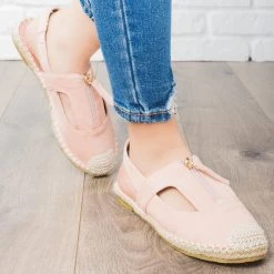 Cherish Espadrille Zip-Up Slingback Flats