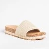 Forever Esparto Strap Cork Slip-On Sandals