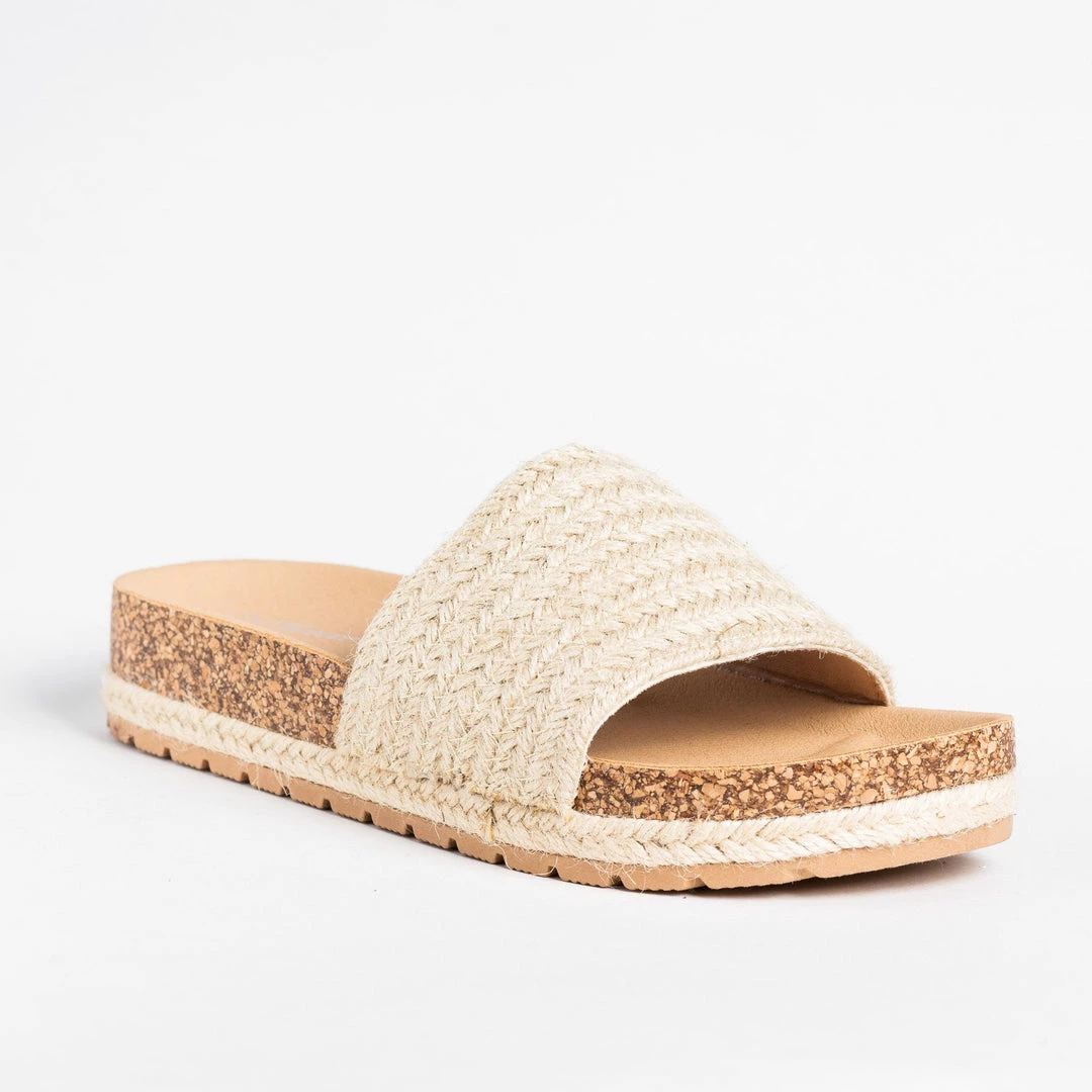 Forever Esparto Strap Cork Slip-On Sandals 1 Forever Esparto Strap Cork Slip-On Sandals