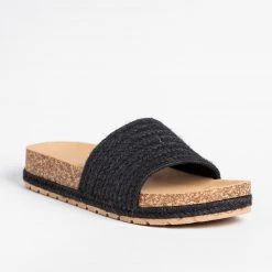 Forever Esparto Strap Cork Slip-On Sandals 4 Forever Esparto Strap Cork Slip-On Sandals