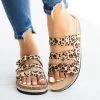 Soho Girls Espadrille Trimmed Cork Slides Newest Arrivals