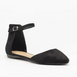 Lovmark Newest Arrivals Essential Ankle Strap Flats