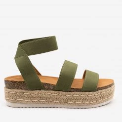 Anna Shoes Essential Espadrille Elastic Flatforms