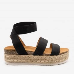 Anna Shoes Essential Espadrille Elastic Flatforms