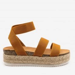 Anna Shoes Essential Espadrille Elastic Flatforms