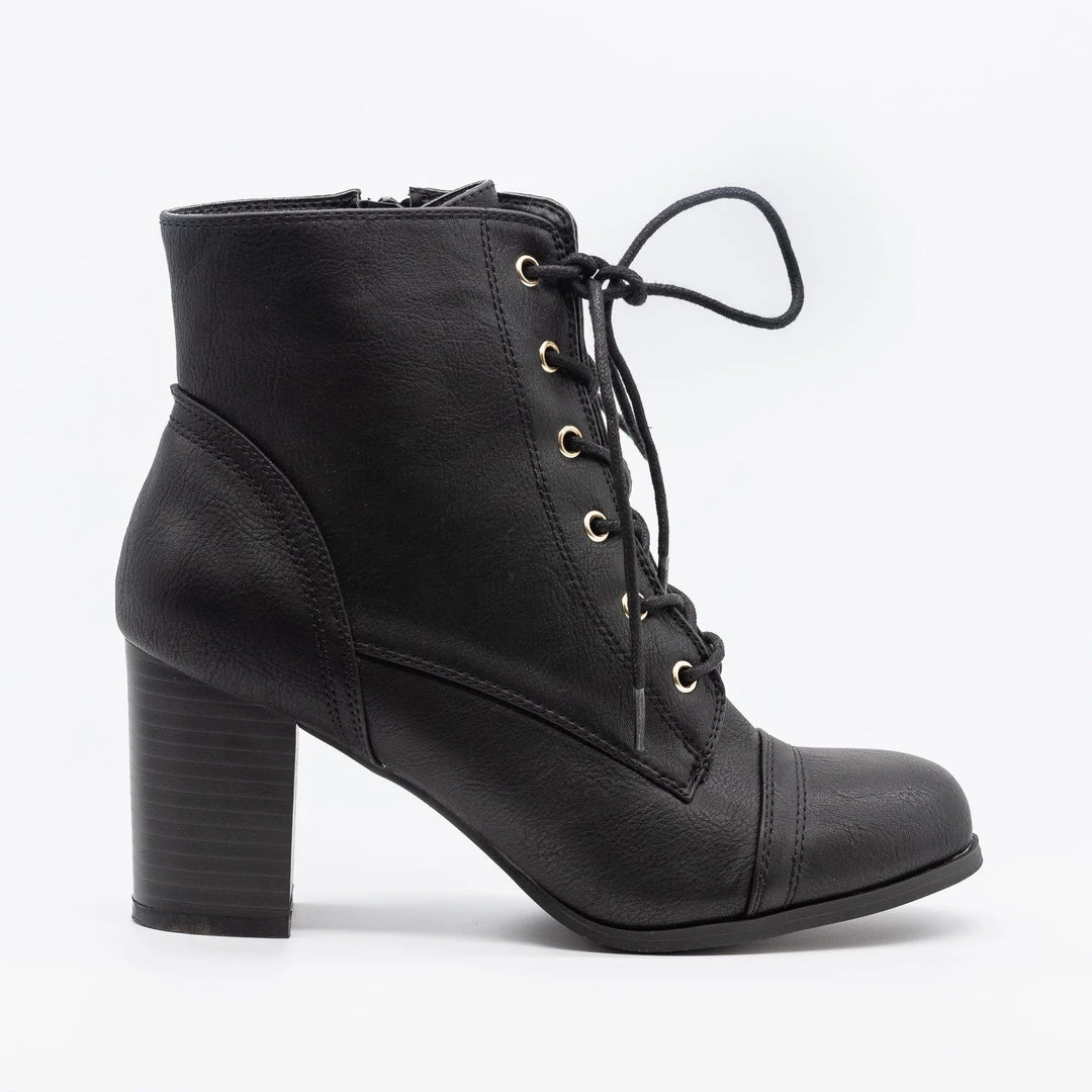 Wild Diva Shoes Newest Arrivals Essential Lace-Up Ankle Booties 3 Wild Diva Shoes Newest Arrivals Essential Lace-Up Ankle Booties