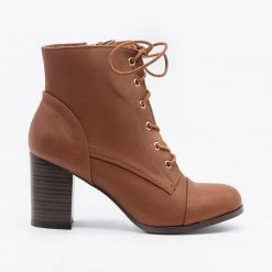 Wild Diva Shoes Newest Arrivals Essential Lace-Up Ankle Booties